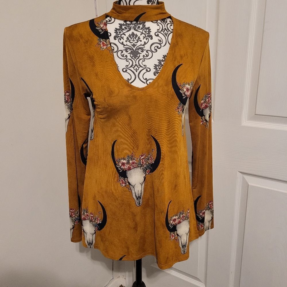 Moa moa western long sleeve top